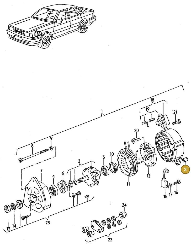 027903149 — Audi 100/Wagon qu. (1988-1990) diagram 088150000, position 3