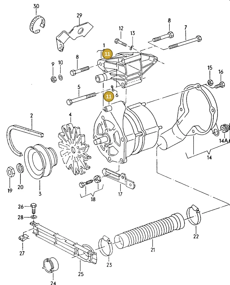 027903149 — Audi 100/Wagon         89 (1988-1989) diagram 088152000, position 11