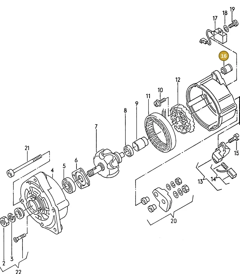 027903149 — Audi S6 plus qu.       97 (1996-1997) diagram 090150000, position 16