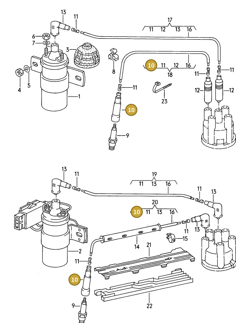 027905447 — Audi Coupe qu. (1989-1991) diagram 141905100, position 10