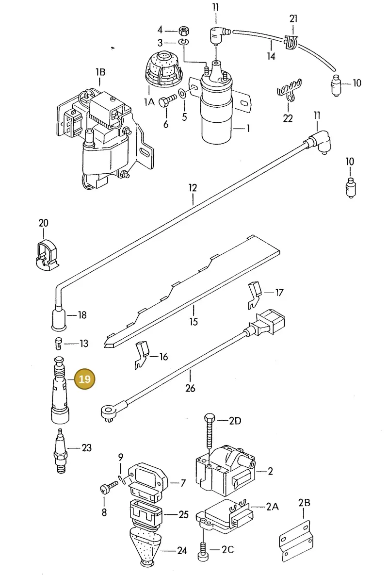 027905447 — Audi Coupe/3 (1994-1995) diagram 142905100, position 19