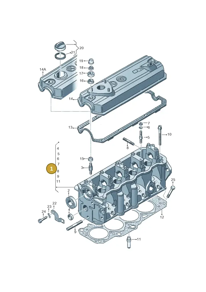 028103351P — Audi A4/Avant (1999-2001) diagram 127103450, position 1