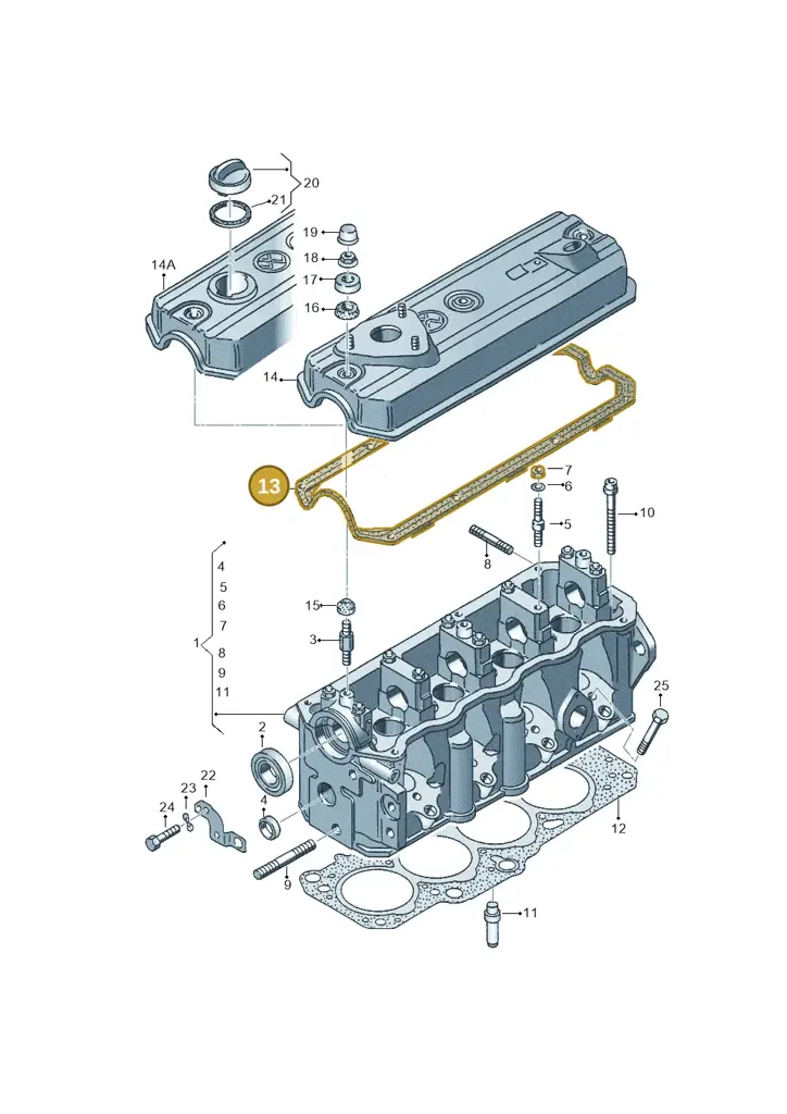 028103483F — Audi 90 93 (1992-1993) diagram 127103450, position 13