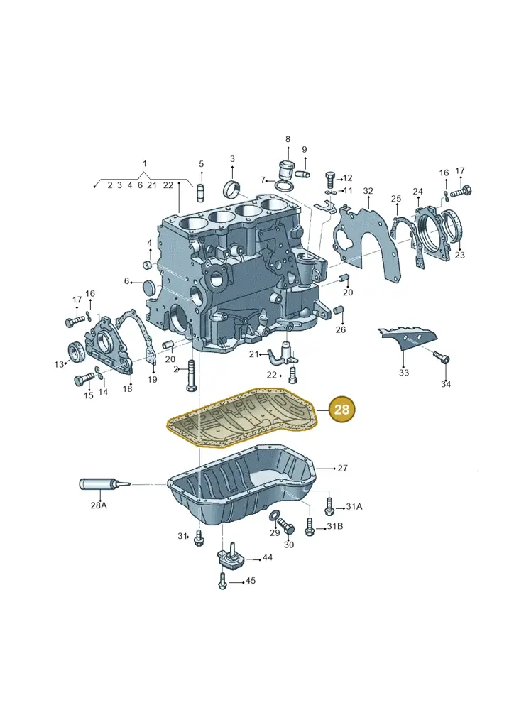 028103609A — Audi A6/Wagon 95 (1994-1995) diagram 114103150, position 28