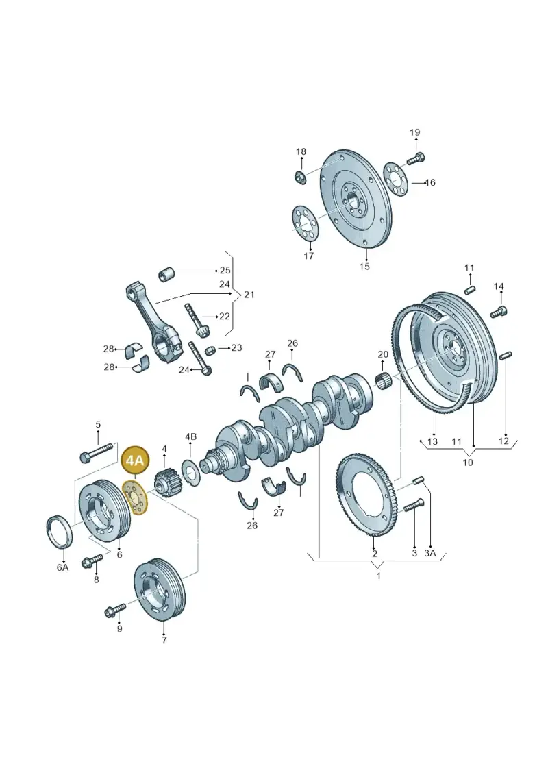 028105246A — Audi A3/S3/QUATTRO (2000-2003) diagram 194105150, position 4A