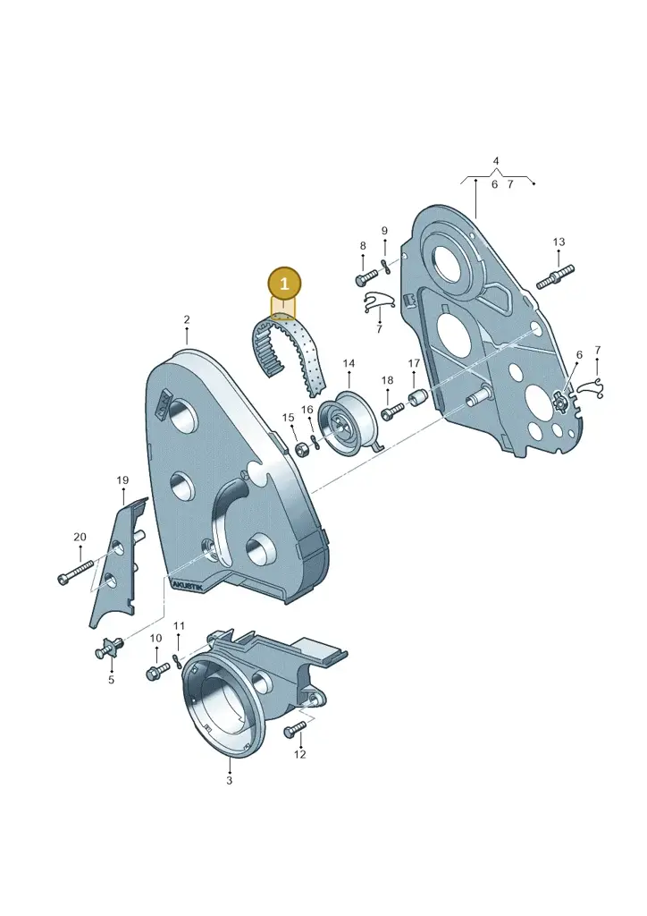 028109119AA — Audi A4/Avant (1999-2001) diagram 156109600, position 1