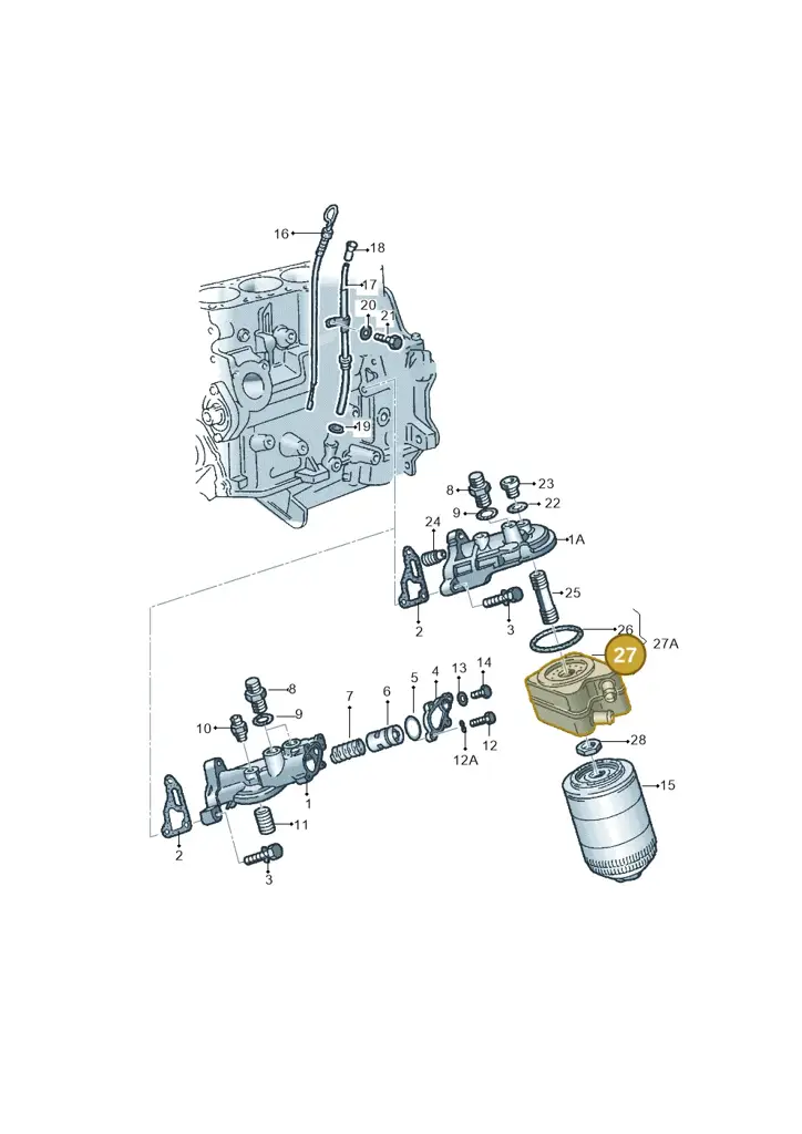 028117021C — Audi A4/Avant (1999-2001) diagram 114115550, position 27