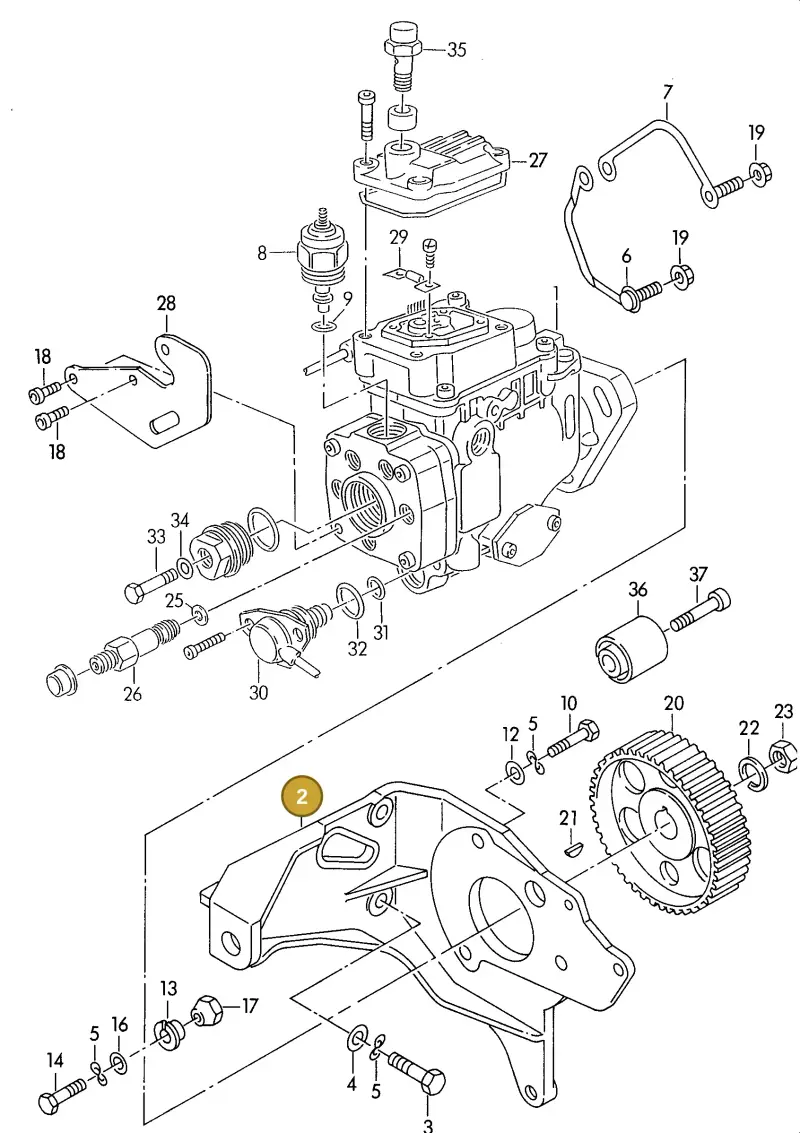028130147B — Audi 90 (1993-1995) diagram 114130200, position 2