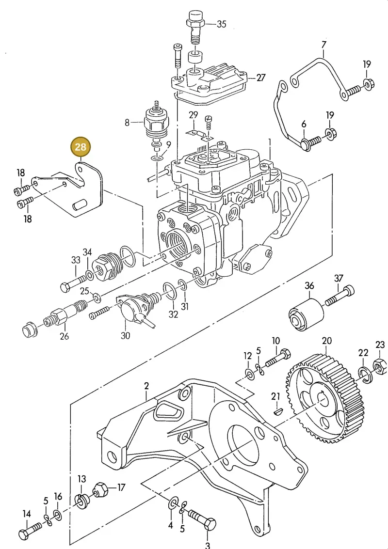 028130149B — Audi 90 (1993-1995) diagram 114130200, position 28