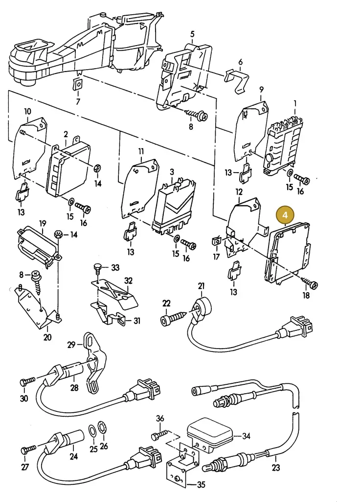 028906021ET — Audi 90 (1993-1995) diagram 114906100, position 4