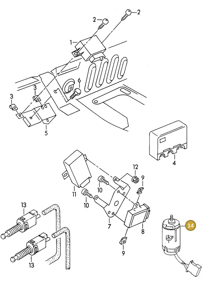 028907475C — Audi A6/Wagon          95 (1994-1995) diagram 118907300, position 14