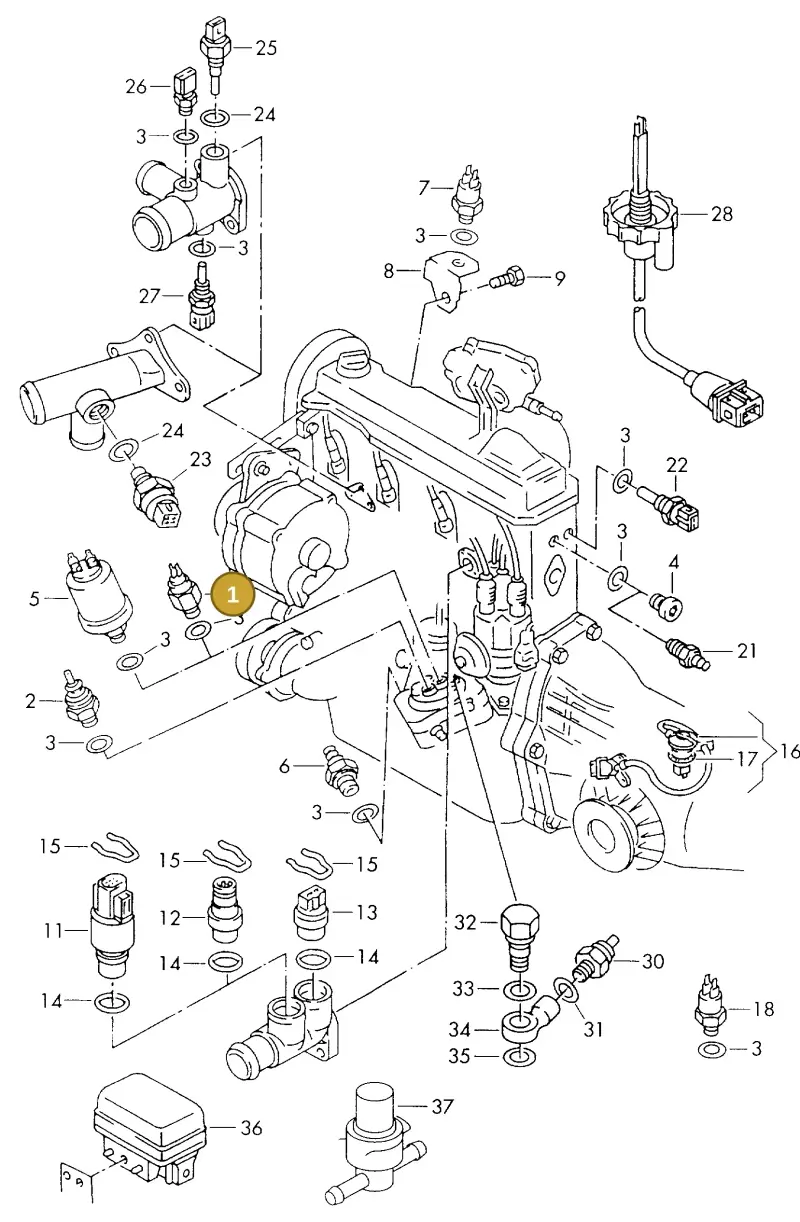 028919081D — Audi A4/Avant F8D-W-> (1997-1998) diagram 114919600, position 1