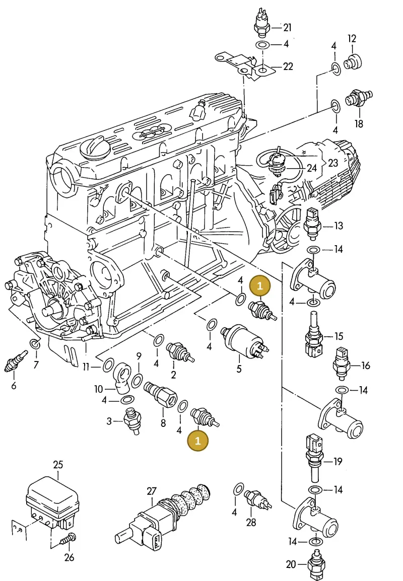028919081D — Audi Cabrio. (1993-1998) diagram 118919650, position 1