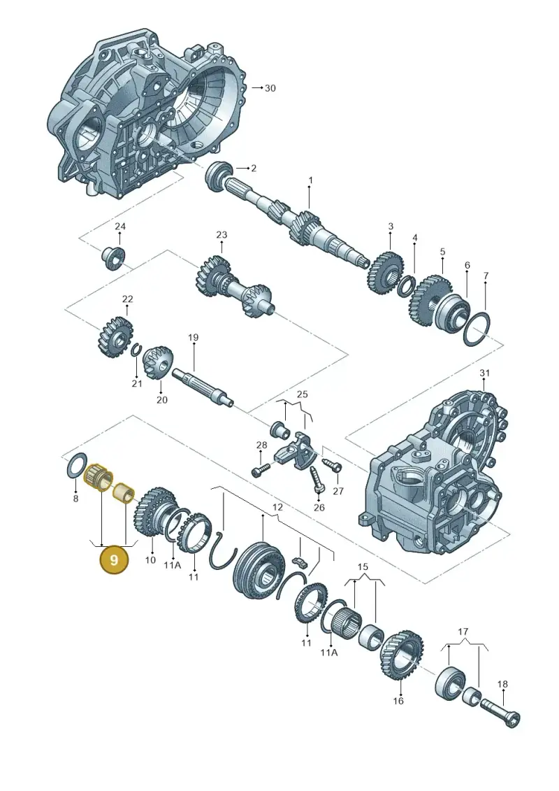 02A311115E — Audi Q2 2.0 TDI (2016-2018) diagram 746311310, position 9