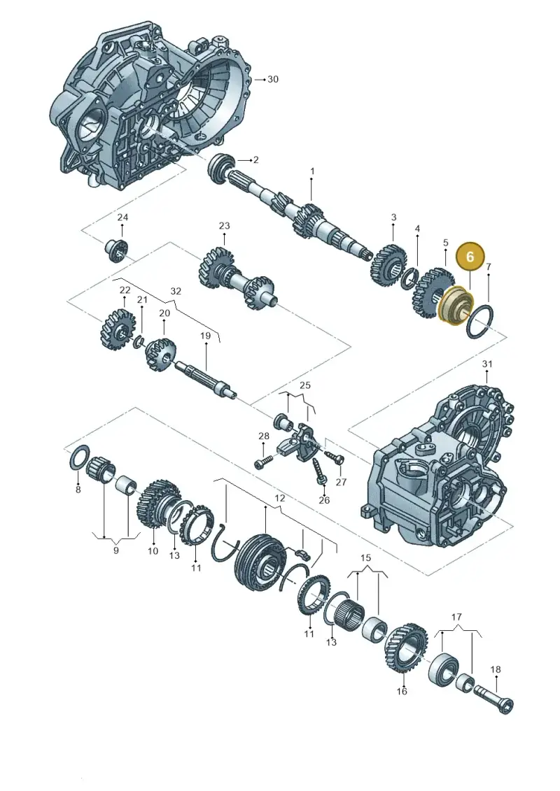 02A311123E — Audi A1 sportback 1.0 (2018-) diagram 890311320, position 6