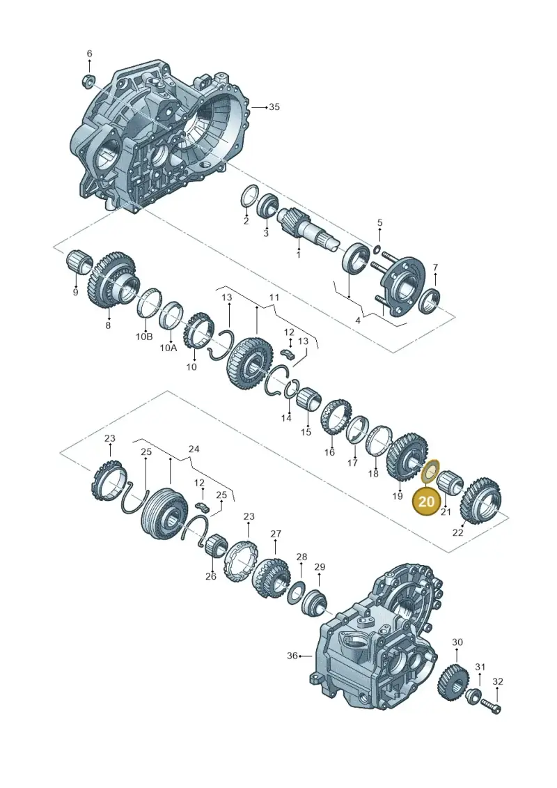 02A311175C — Audi A3 Sportback (2016-2020) diagram 201311380, position 20