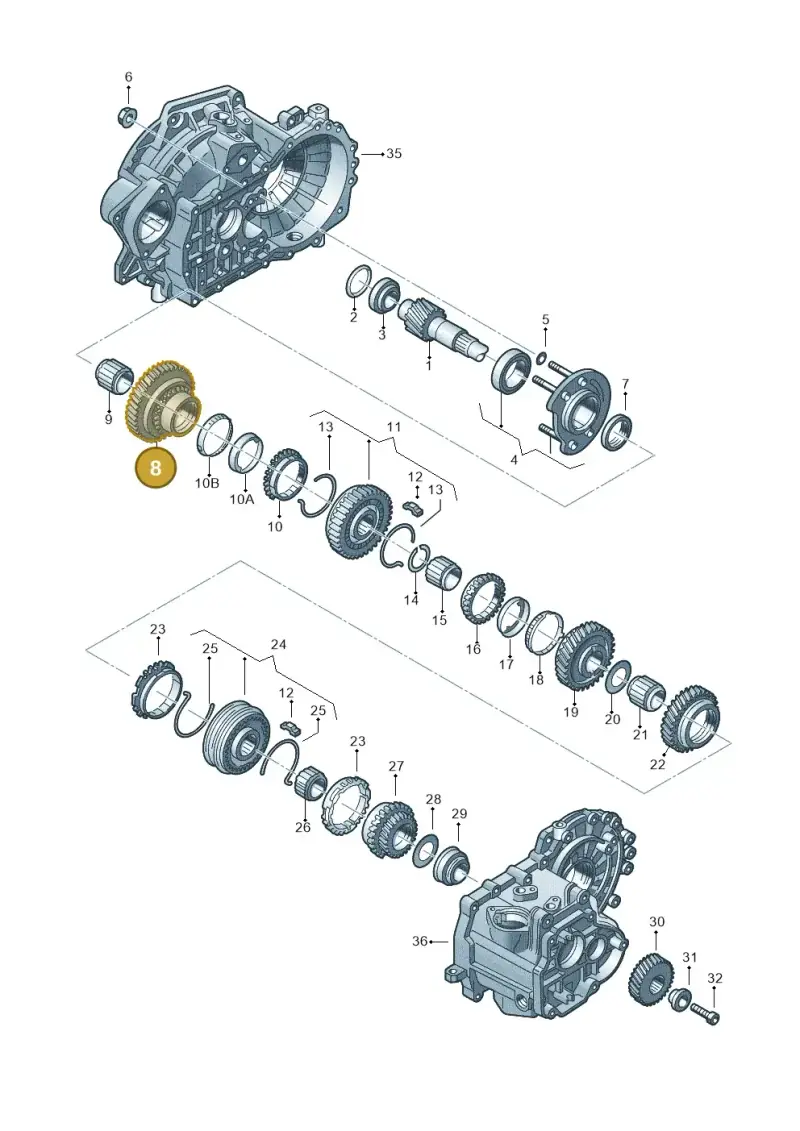 02A311251 — Audi A3/S3/QUATTRO (2000-2003) diagram 201311380, position 8