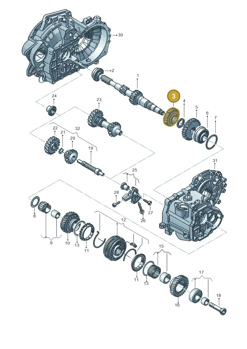 02A311285BB — Audi A3 Sportback (2016-2020) diagram 890311320, position 3