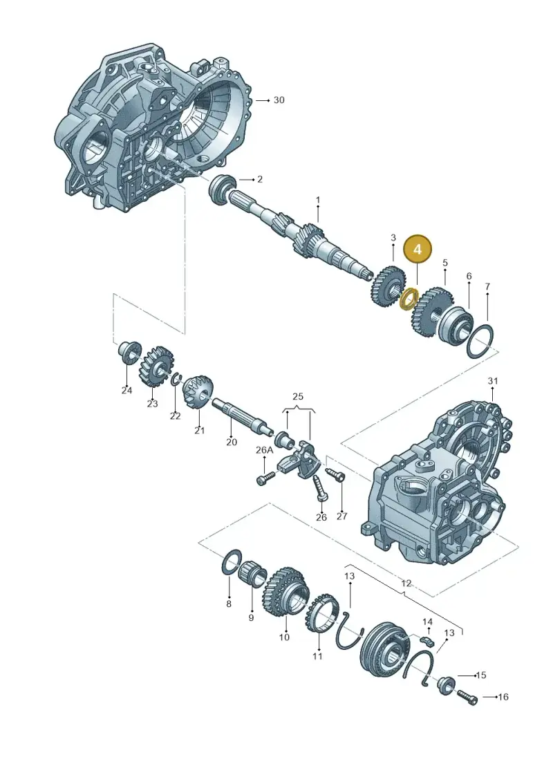 02A311321 — Audi A3 Sportback (2016-2020) diagram 420311390, position 4