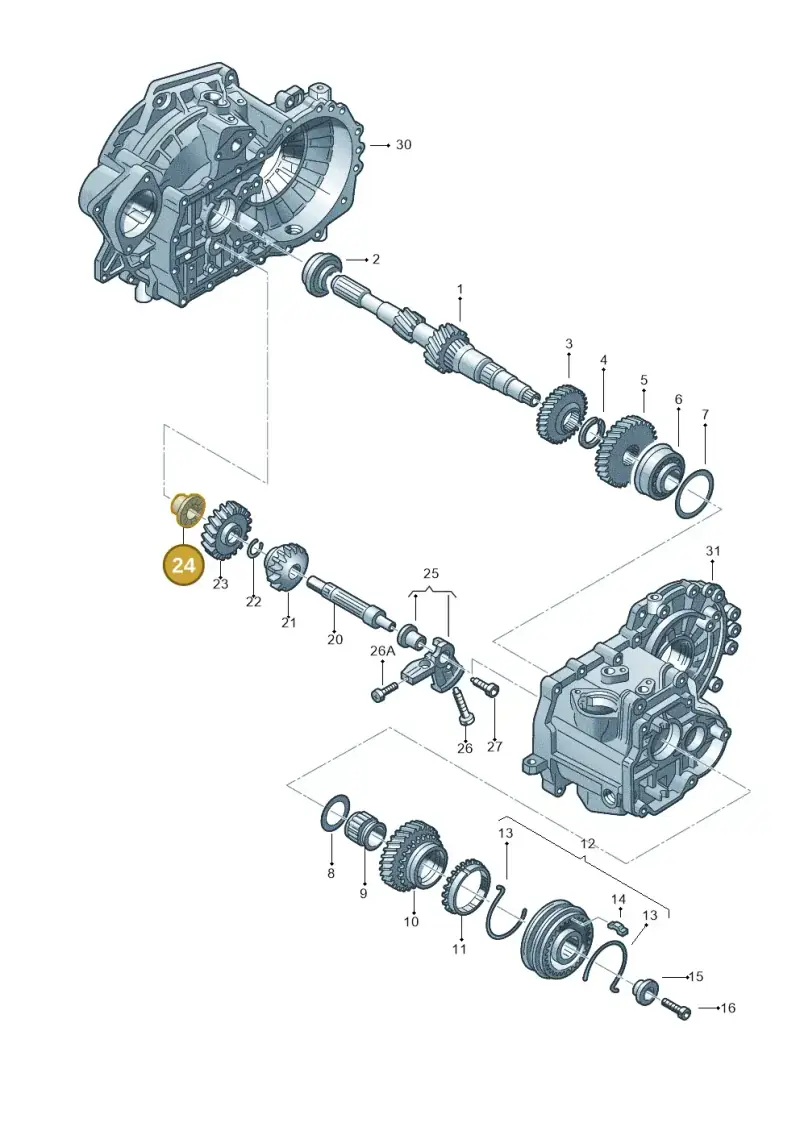 02A311523B — Audi A3 Sportback (2016-2020) diagram 420311390, position 24