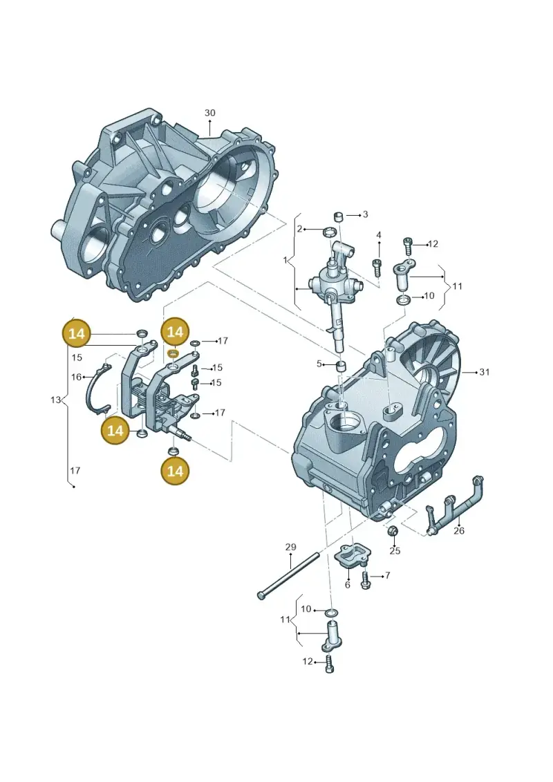 02A311590C — Audi A3 Sportback (2016-2020) diagram 747311840, position 14