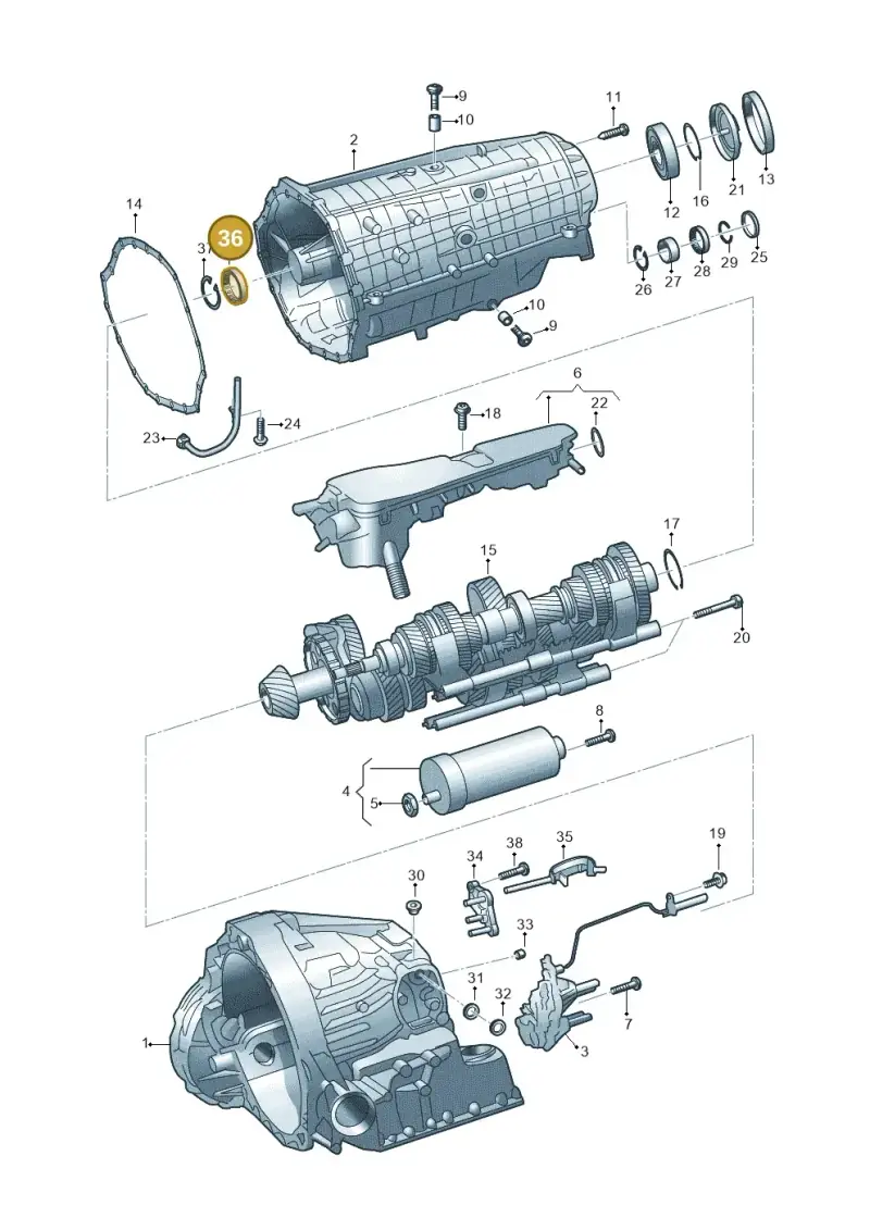 02B409371A — Audi A6 (2018-2025) diagram 897325880, position 36