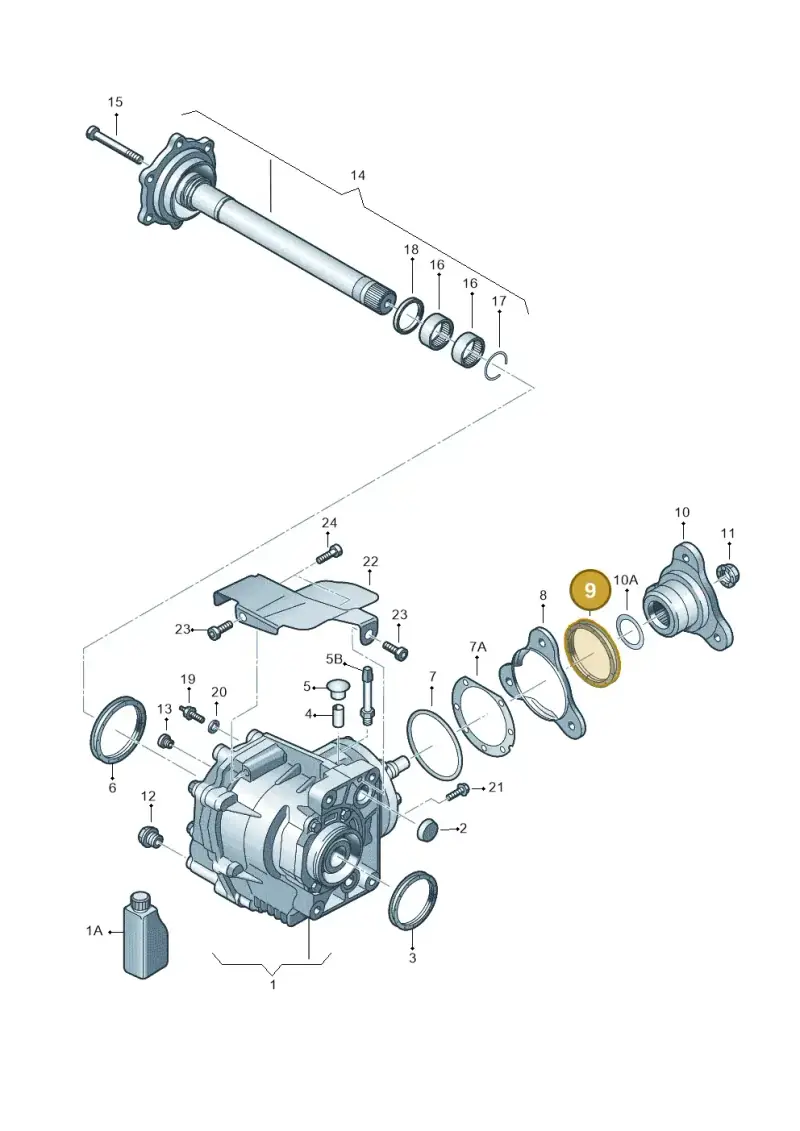 02D525596B — Audi Q3 2.0 TDI (2014-2019) diagram 649409410, position 9