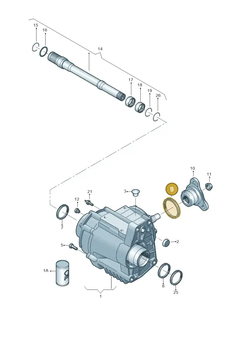 02D525596C — Audi Q3 1.4 (2012-2016) diagram 634409600, position 9