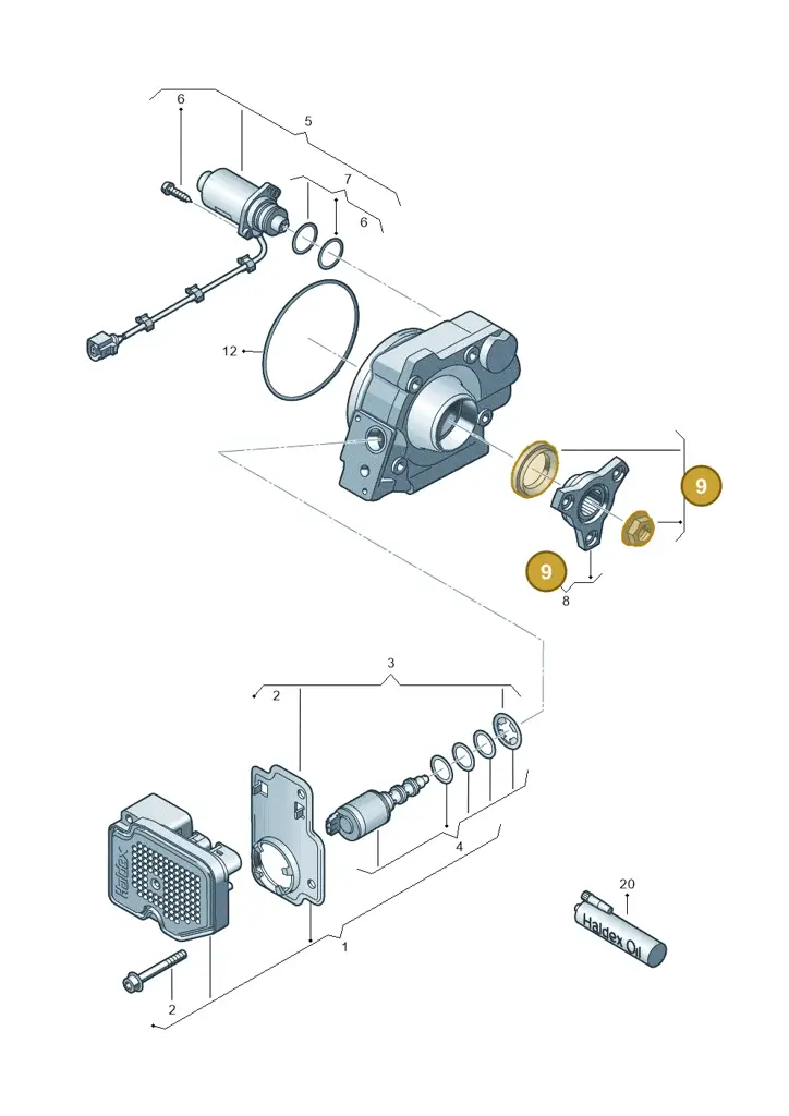 02D598275 — Audi RSQ3 qu. 2.5 (2013-2018) diagram 634525150, position 9