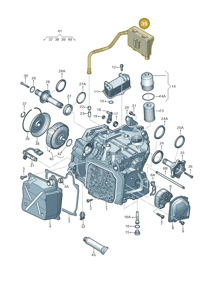 02E301472K — Audi TTS Coupe 2.0 (2014-2023) diagram 850321650, position 35
