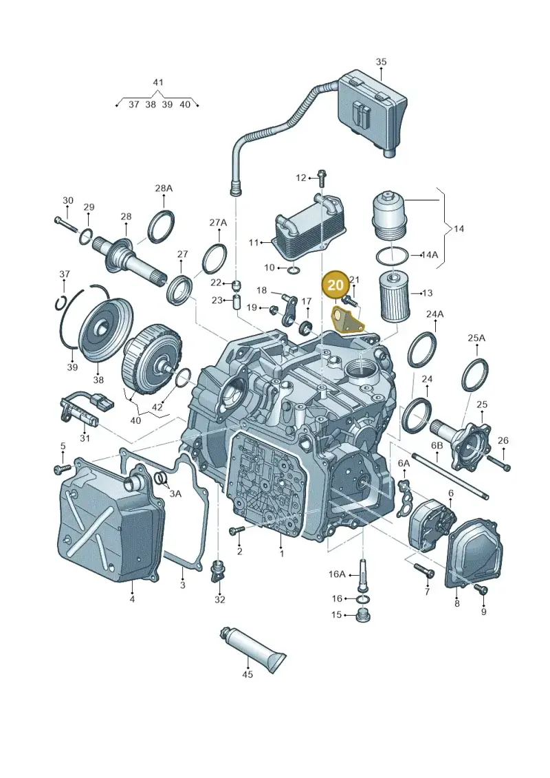 02E321397D — Audi A1 sportback 1.0 (2018-) diagram 850321650, position 20