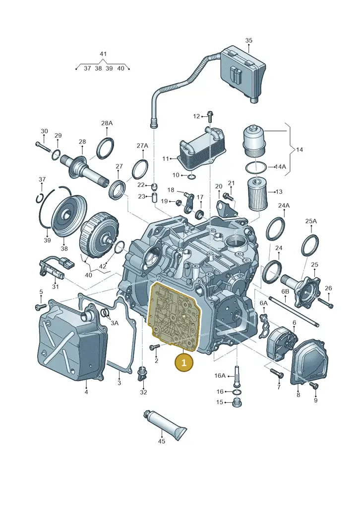 02E325025AQZ0P — Audi A3 Cab. 1.4 (2013-2016) diagram 850321650, position 1
