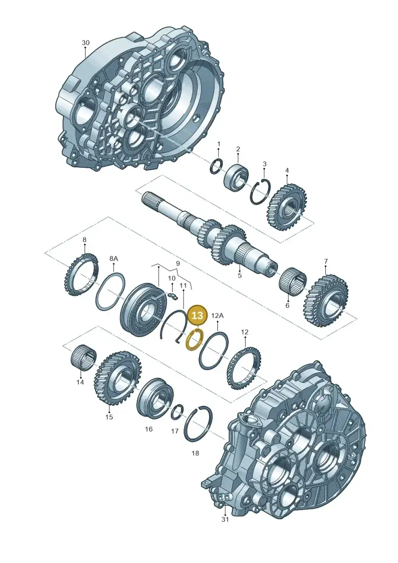 02F311187D — Audi Q3 quattro (2011-2015) diagram 731311250, position 13
