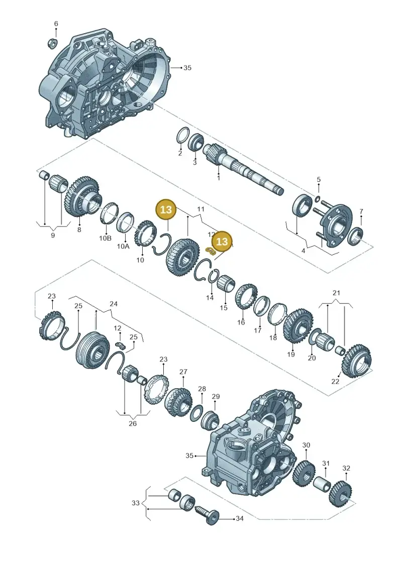 02F311336 — Audi TTS Coupe 2.0 (2010-2014) diagram 409311400, position 13