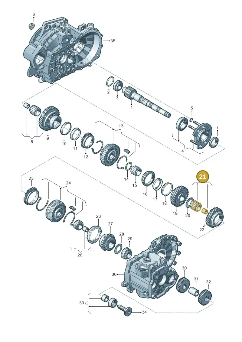 02J311325 — Audi A1 sportback 1.0 (2018-) diagram 746311300, position 21
