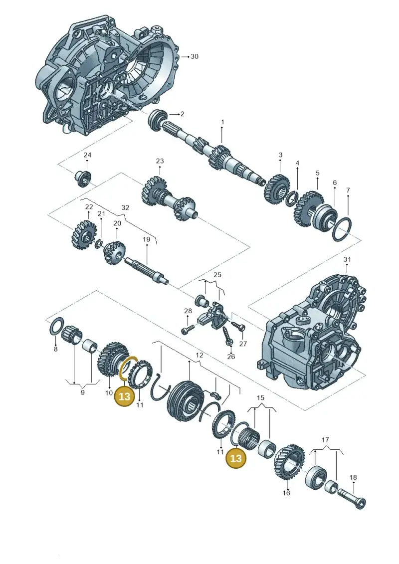 02J311387B — Audi A1 sportback 1.0 (2018-) diagram 890311320, position 13