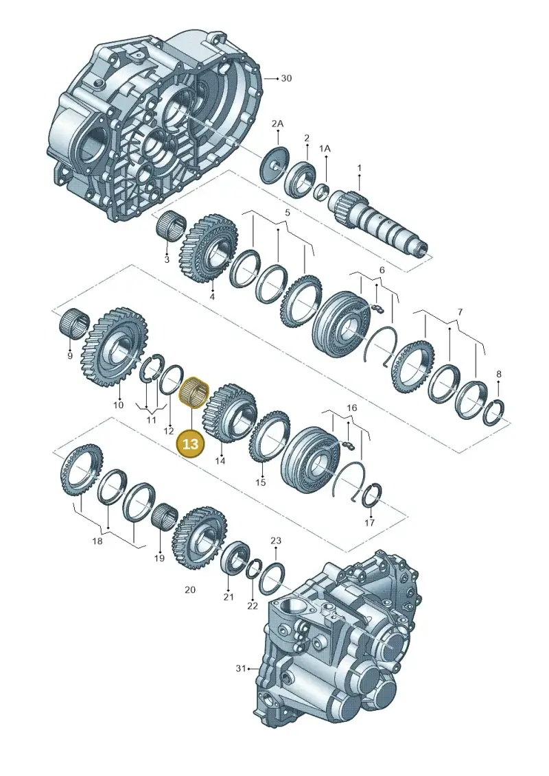 02M311093B — Audi A3 Sportback (2016-2020) diagram 694311430, position 13