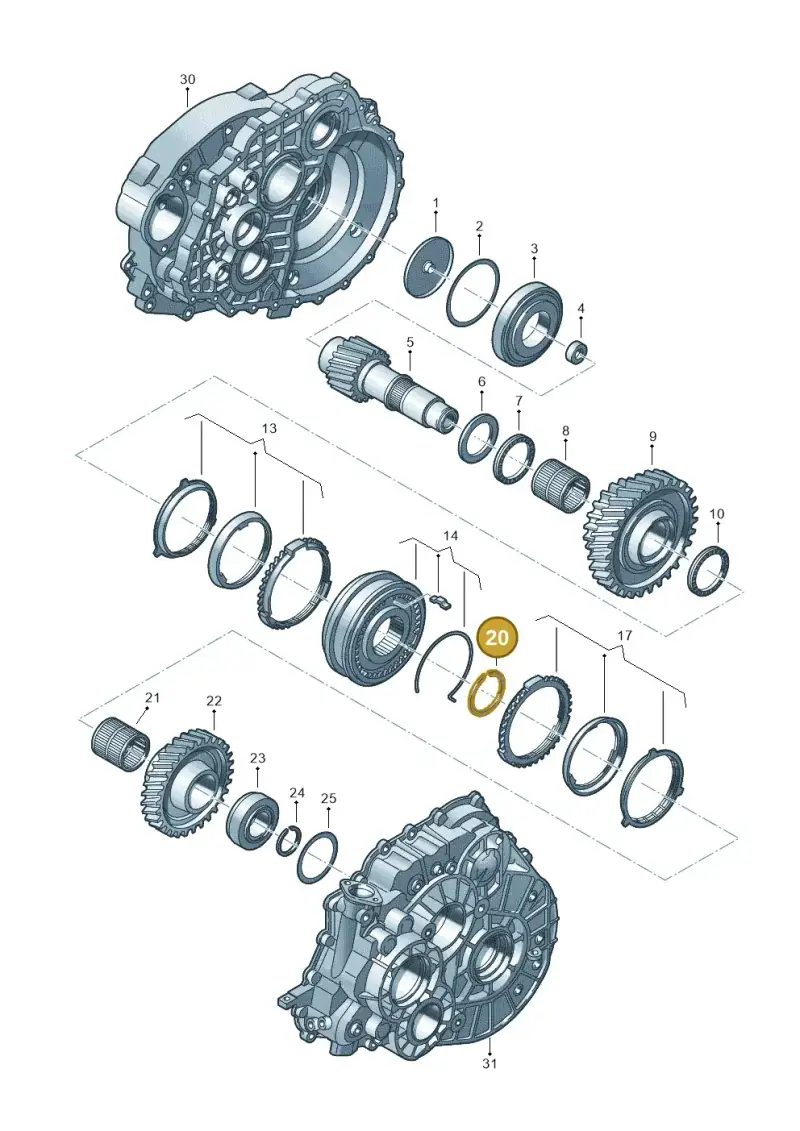 02M311183A — Audi Q3 2.0 TDI (2014-2019) diagram 861311260, position 20