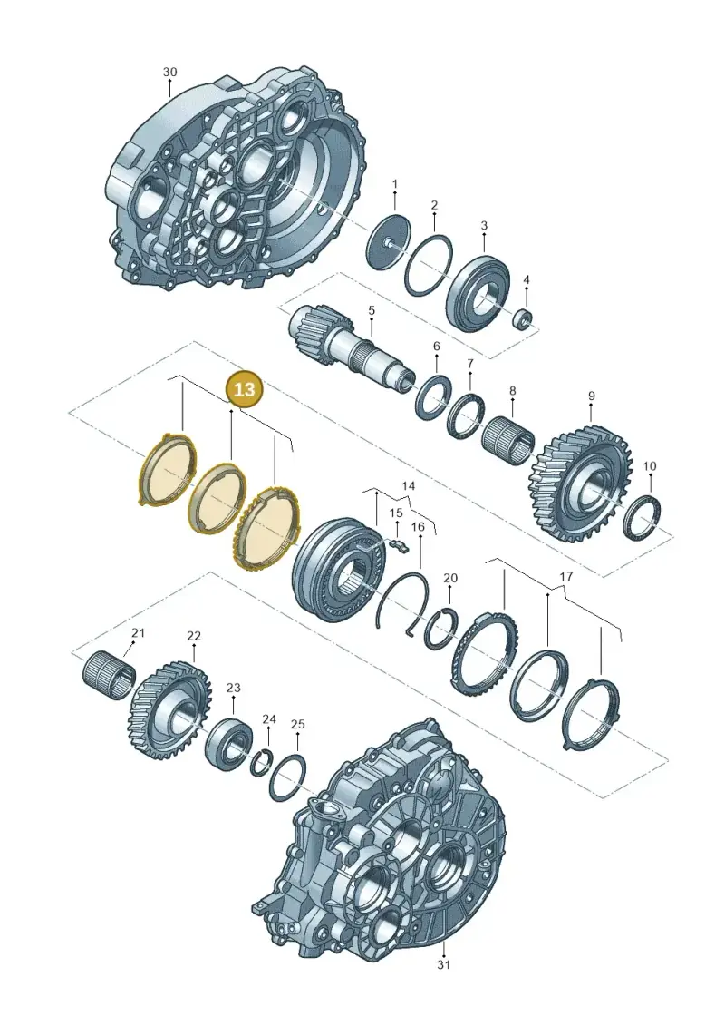 02M311197M — Audi Q3 2.0 TDI (2014-2019) diagram 732311260, position 13