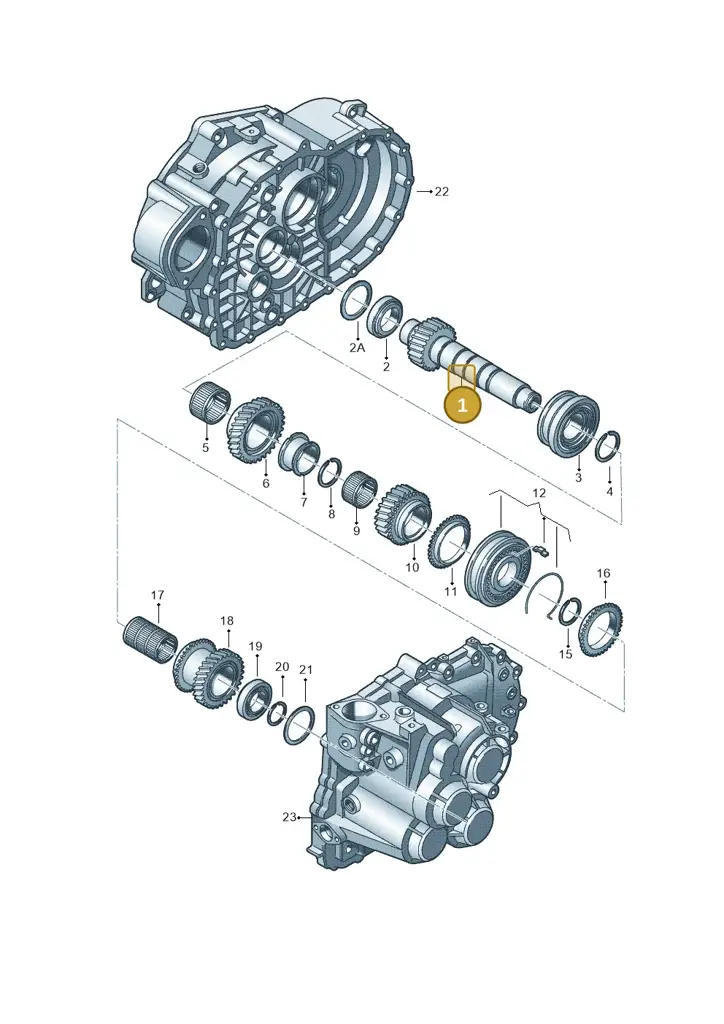 02M311208AK — Audi TTS Coupe 2.0 (2014-2023) diagram 694311440, position 1