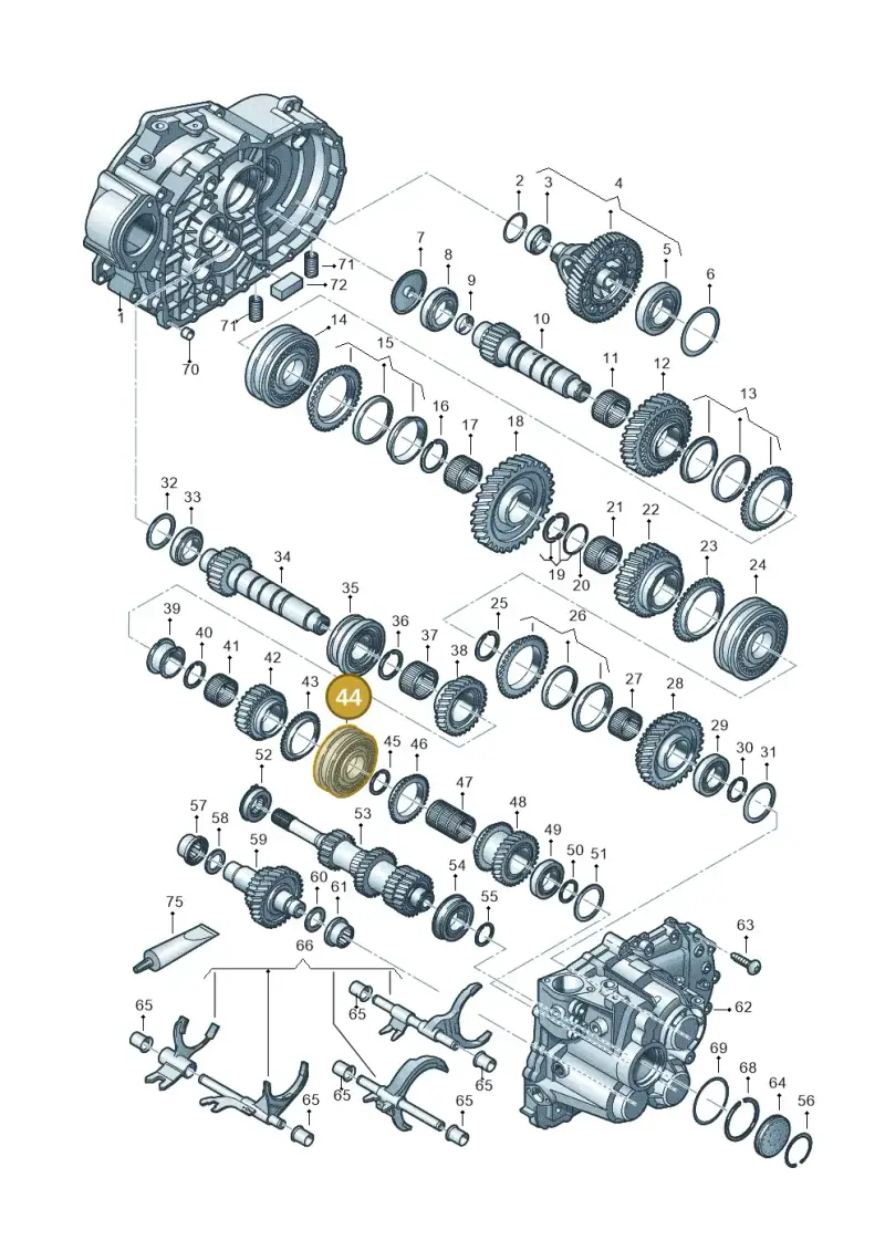 02M311241D — Audi Q3 quattro (2018-2019) diagram 813300552, position 44