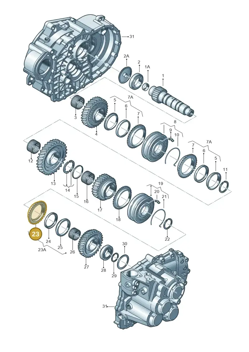 02M311269G — Audi A3 Sportback (2008-2013) diagram 649311430, position 23