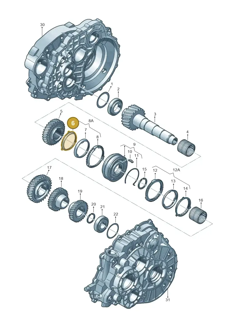 02M311277 — Audi TTRS Plus Coupe (2009-2014) diagram 731311270, position 6