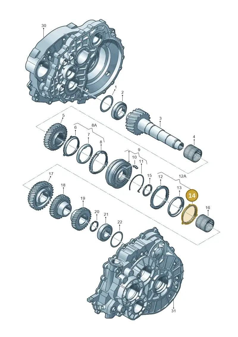 02M311277B — Audi TTRS Plus Coupe (2009-2014) diagram 731311270, position 14