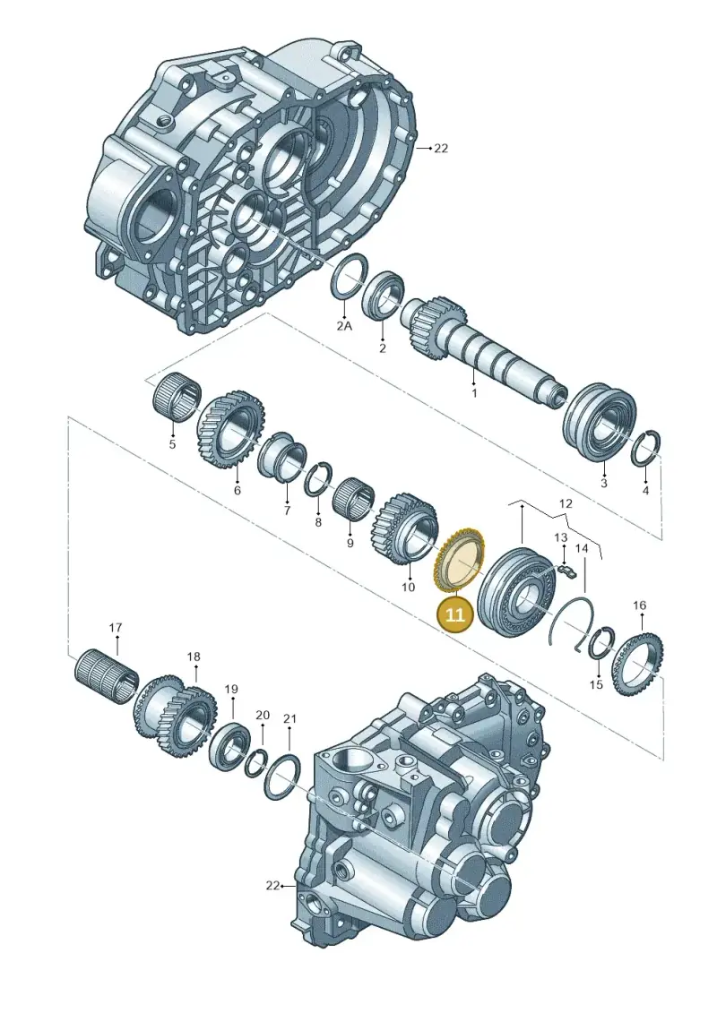02M311295L — Audi Q3 1.4 (2012-2016) diagram 194311590, position 11