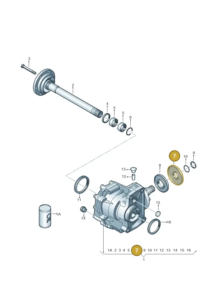 02M409319 — Audi A1 Sportback (2014-2018) diagram 708409400, position 7