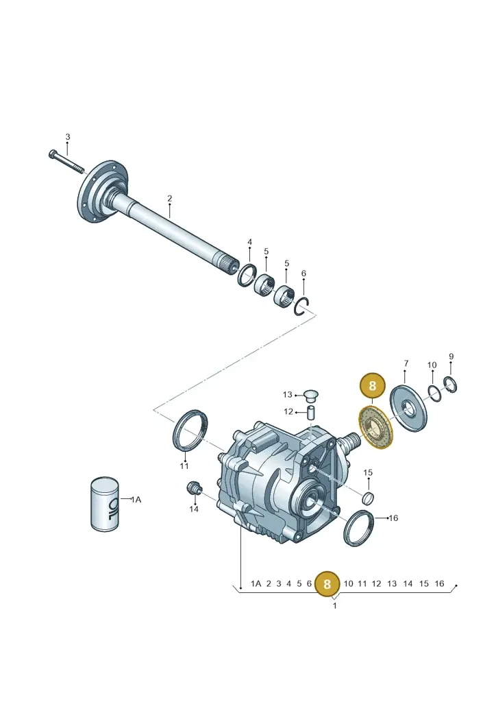 02M409400A — Audi A1 Sportback (2014-2018) diagram 708409400, position 8