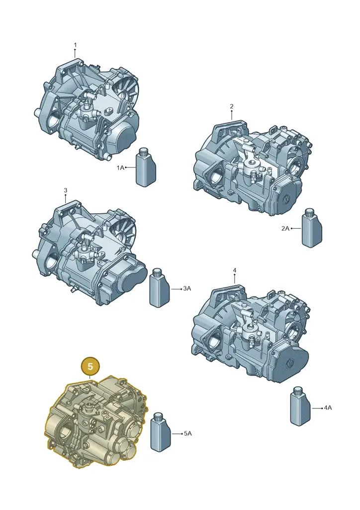 02Q300042K — Audi TTS Coupe 2.0 (2010-2014) diagram 409300100, position 5