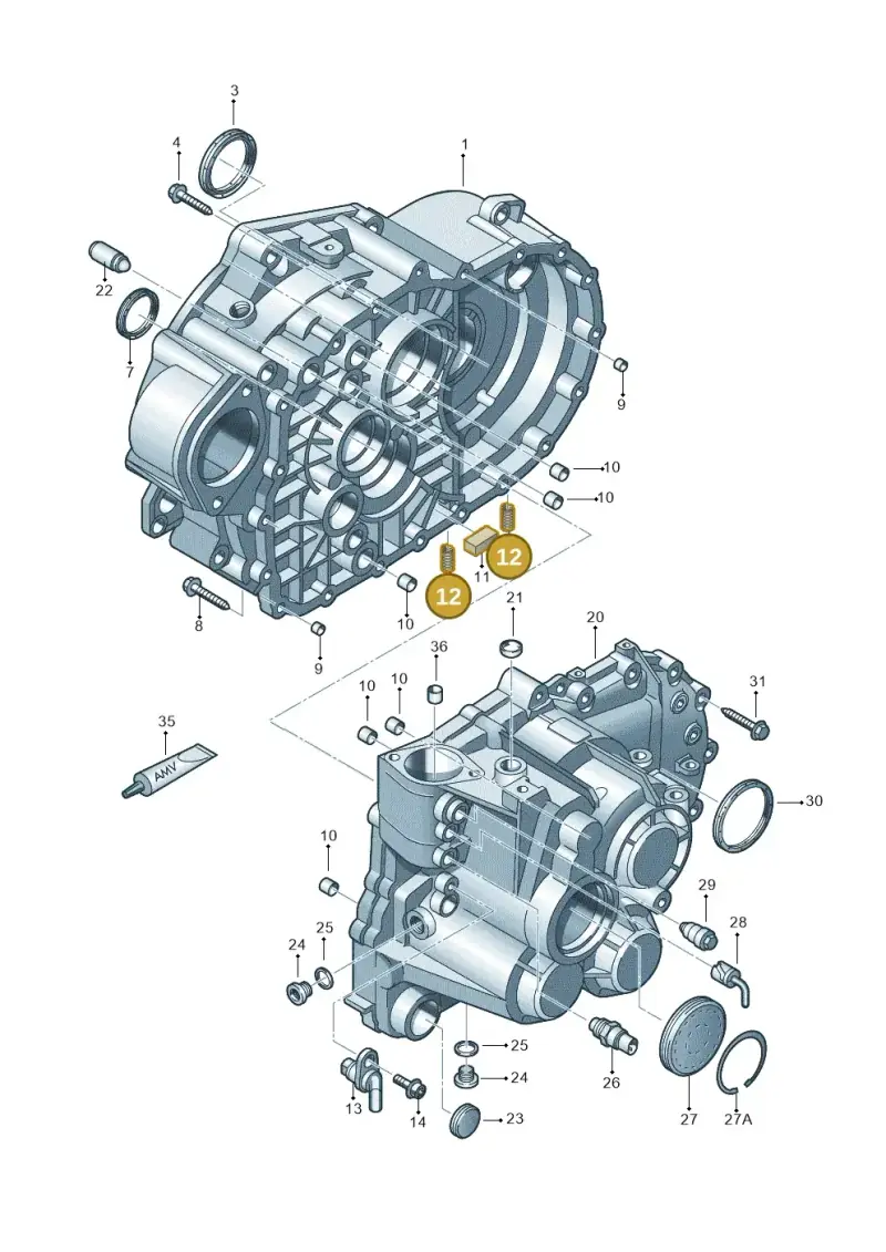 02Q301561A — Audi A3 Sportback (2016-2020) diagram 745301045, position 12