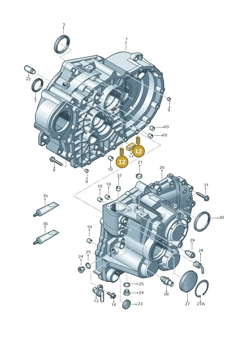 02Q301561A — Audi A3 Sportback (2016-2020) diagram 891301034, position 12
